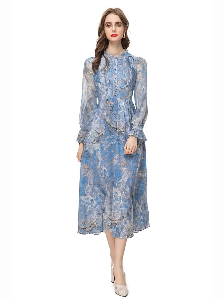 DRESS STYLE - SY451-Midi Dress-onlinemarkat-Blue-XS - US 2-onlinemarkat