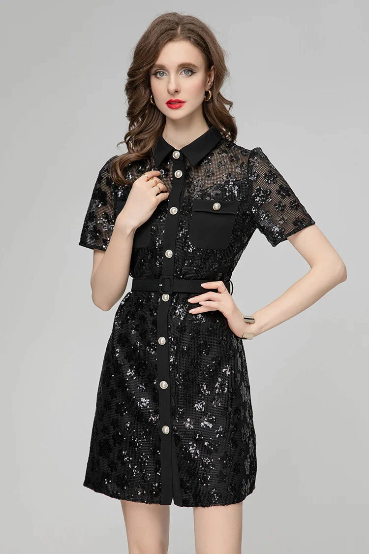 DRESS STYLE - SY335-short dress-onlinemarkat-Black-XS - US 2-onlinemarkat