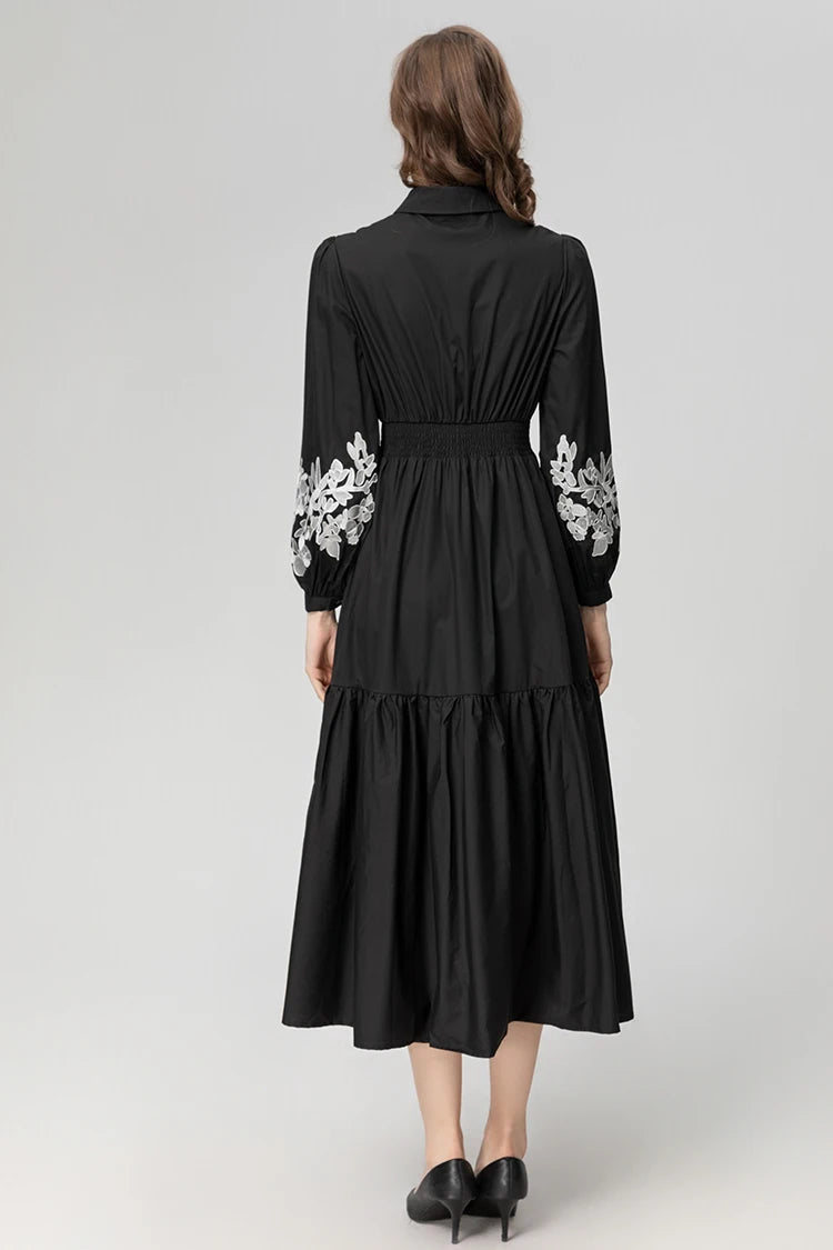 DRESS STYLE - SO208-Midi Dress-onlinemarkat-black-XS - US 2-onlinemarkat