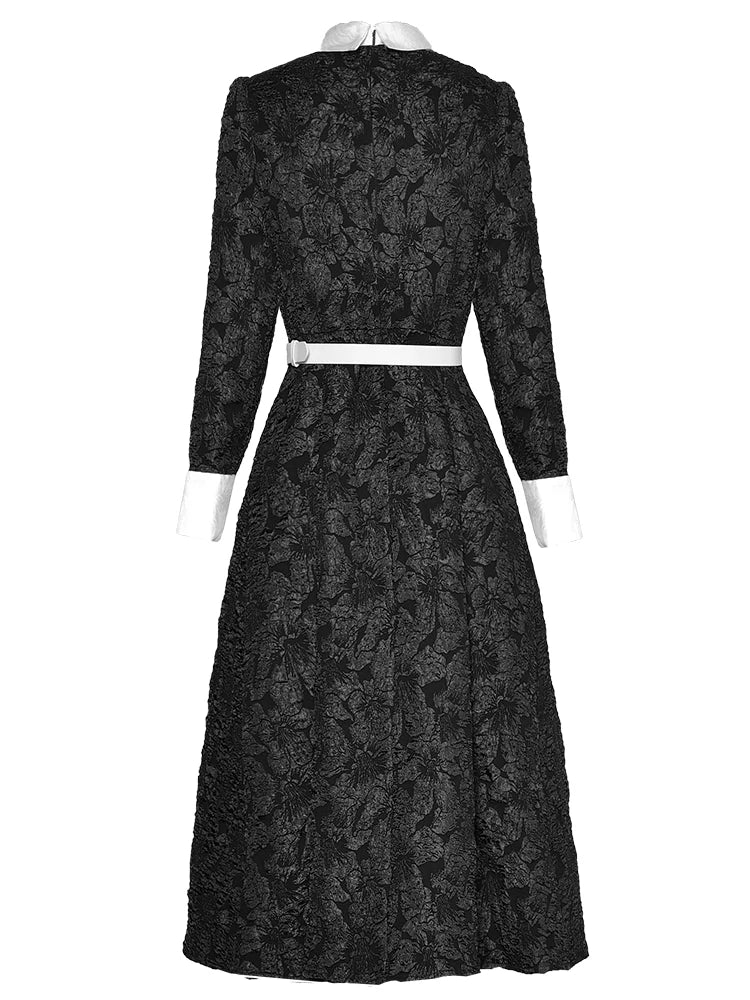 DRESS STYLE - NY3325-Midi Dress-onlinemarkat-black-XS - US 2-onlinemarkat