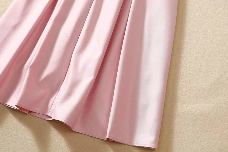 DRESS STYLE - SY865-Midi Dress-onlinemarkat-Pink-XS - US 2-onlinemarkat