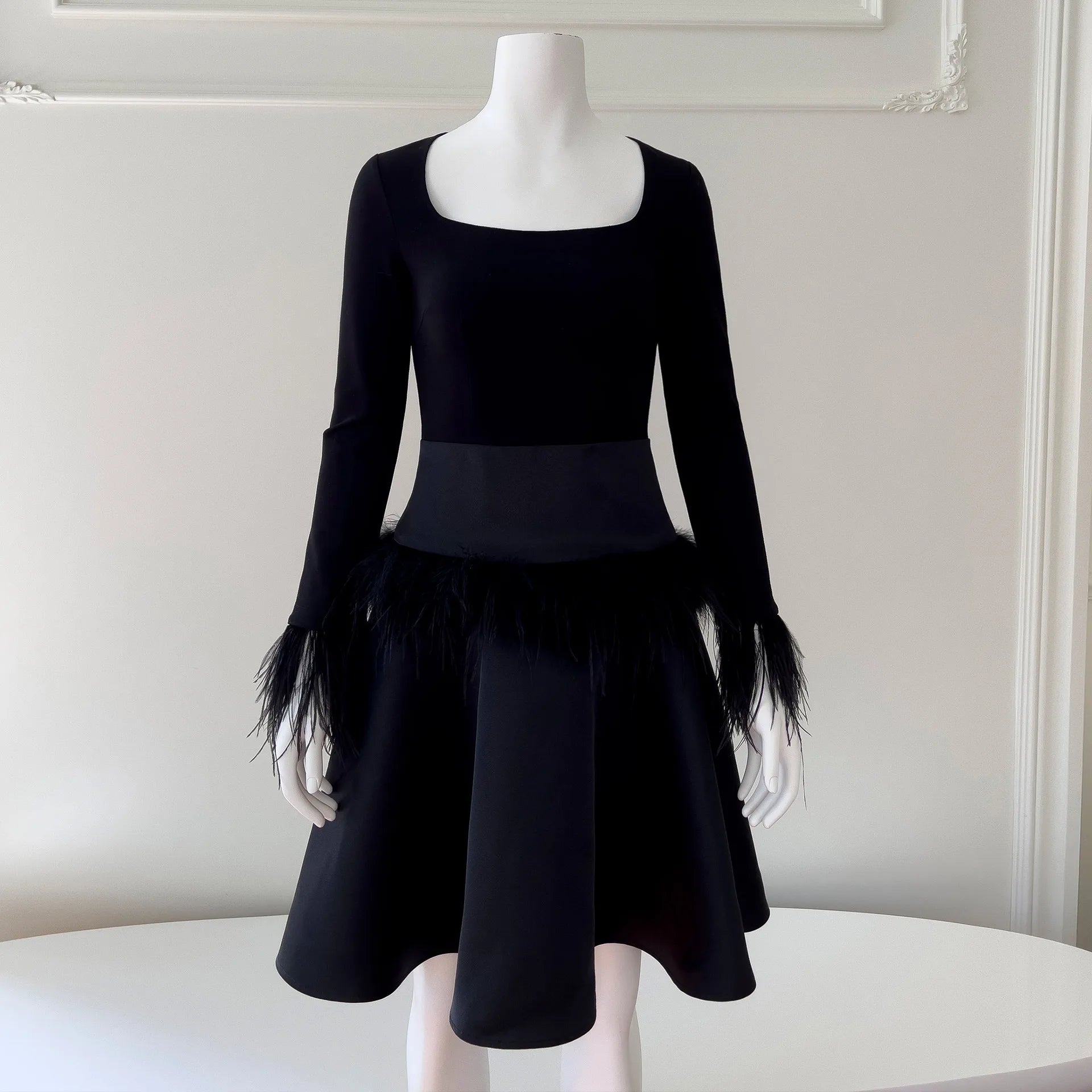 DRESS STYLE - SO289-short dress-onlinemarkat-Black-XS - US 2-onlinemarkat