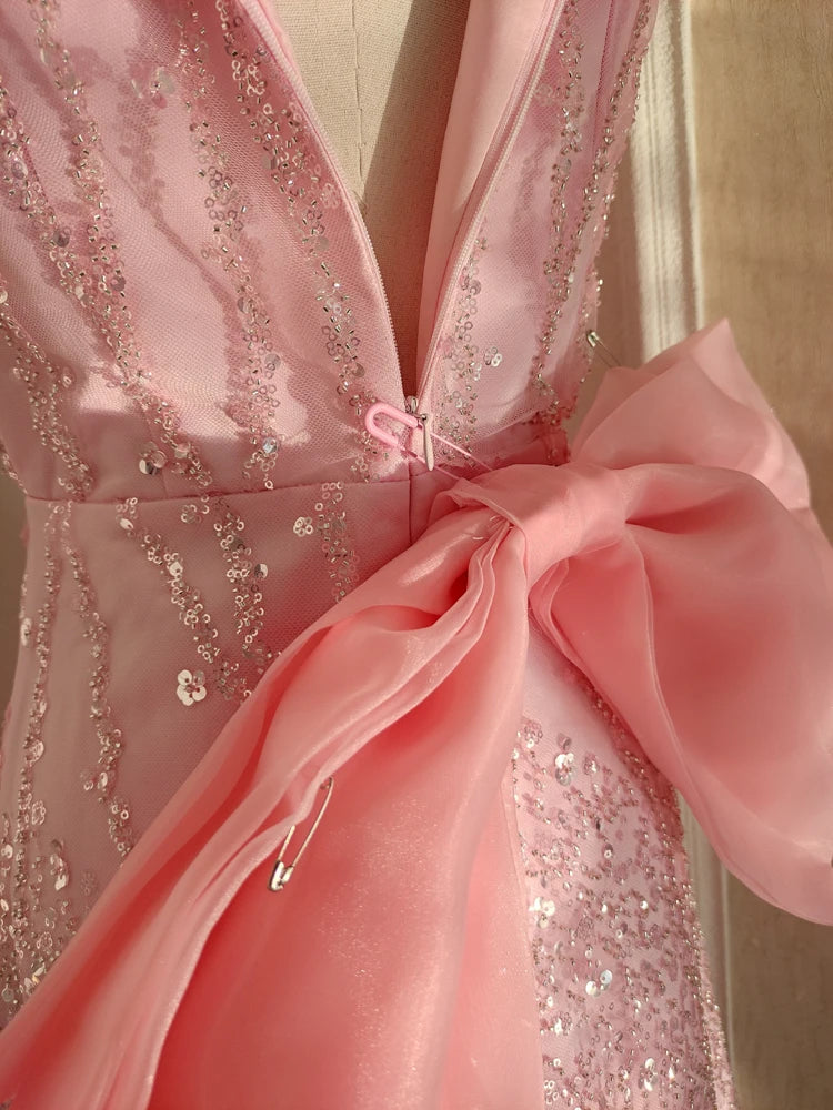 DRESS STYLE - SY753-short dress-onlinemarkat-Pink-XS - US 2-onlinemarkat
