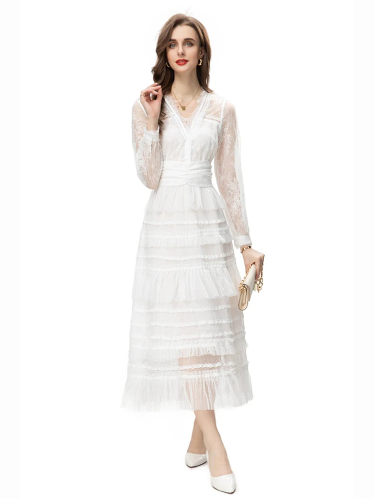DRESS STYLE - NY3254-Midi Dress-onlinemarkat-White-XS - US 2-onlinemarkat