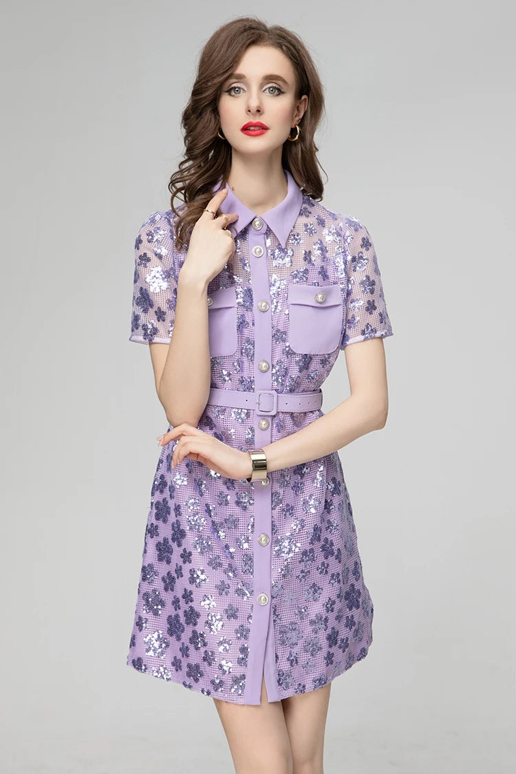 DRESS STYLE - SY335-short dress-onlinemarkat-Lavender-XS - US 2-onlinemarkat
