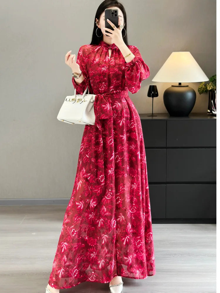 DRESS STYLE - SY869-maxi dress-onlinemarkat-Red-XL - US 10-onlinemarkat