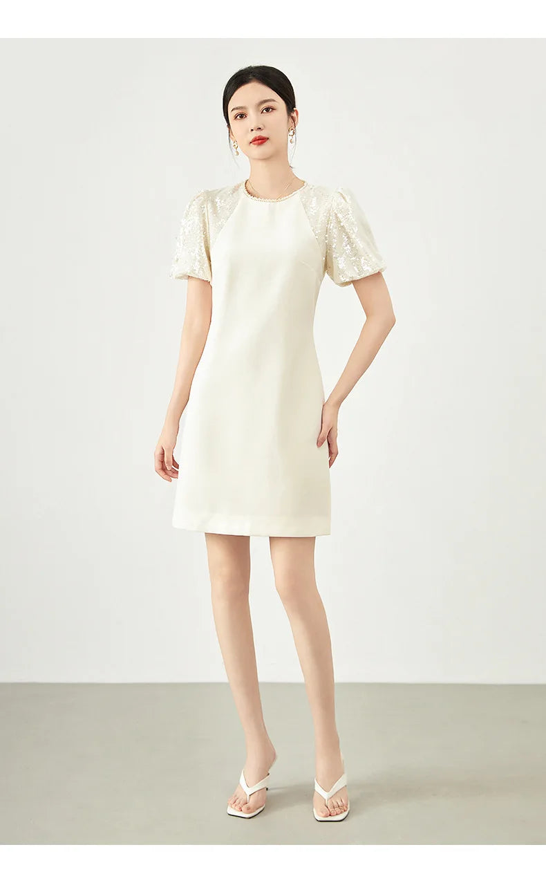 DRESS STYLE - SY900-short dress-onlinemarkat-Beige-S - US 4-onlinemarkat