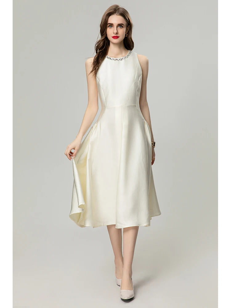 DRESS STYLE - SY656-Midi Dress-onlinemarkat-White-XS - US 2-onlinemarkat