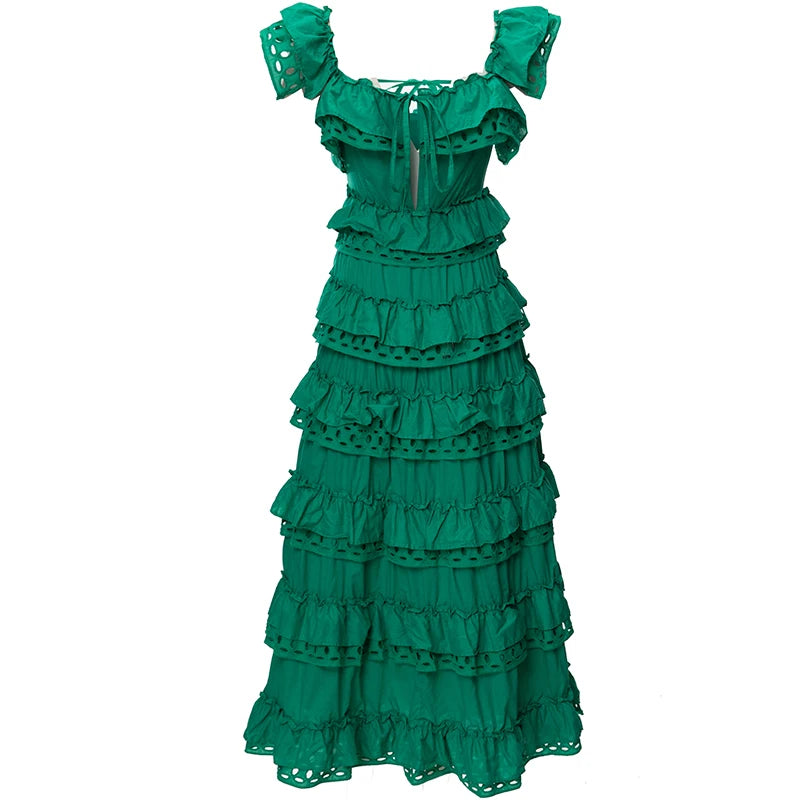 DRESS STYLE - SY826-maxi dress-onlinemarkat-Green-XS - US 2-onlinemarkat