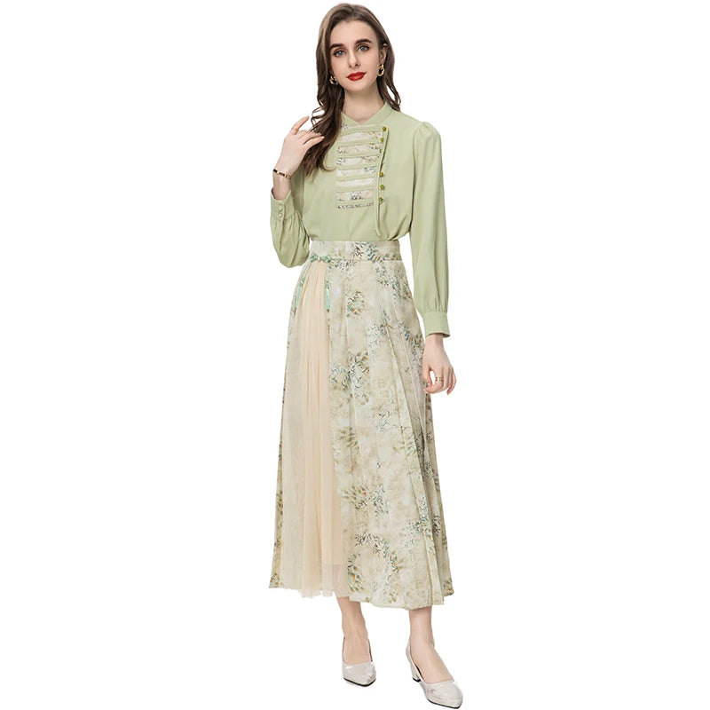 SUIT STYLE - SY594-Suits and Sets-onlinemarkat-Light Green-XS - US 2-onlinemarkat