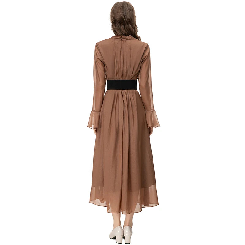 DRESS STYLE - SY383-maxi dress-onlinemarkat-Brown-XS - US 2-onlinemarkat