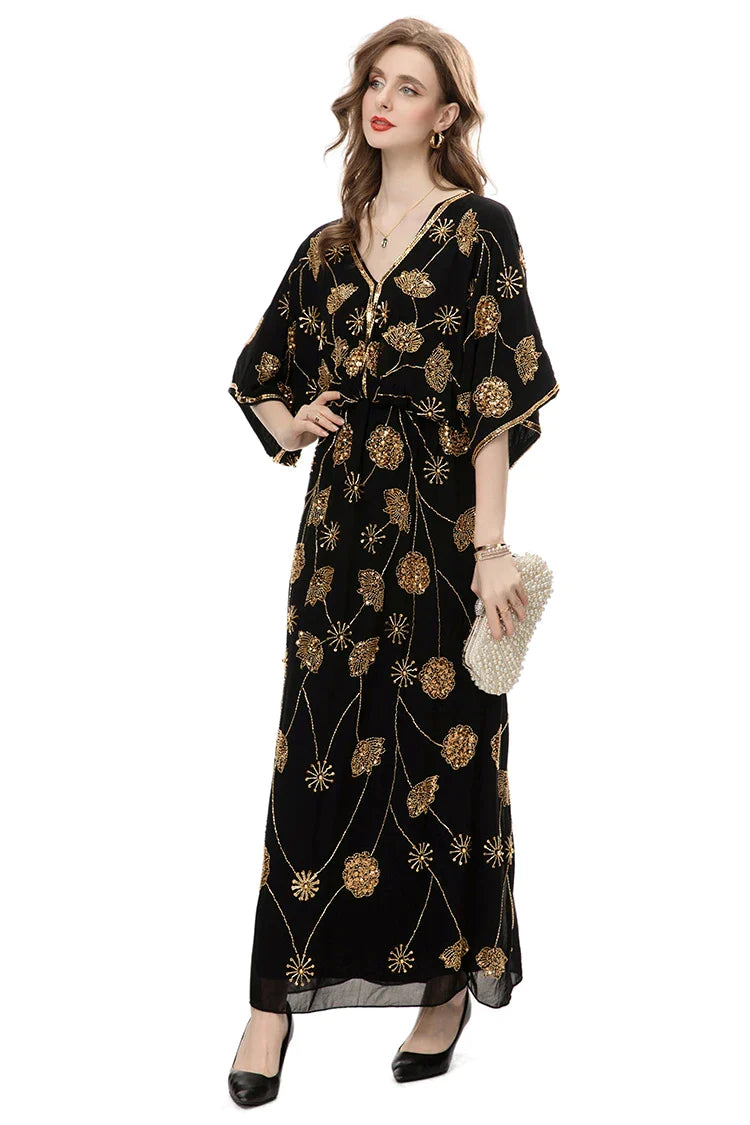 DRESS STYLE - NY3401-maxi dress-onlinemarkat-black-XS - US 2-onlinemarkat