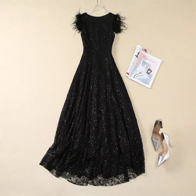 DRESS STYLE - SY760-maxi dress-onlinemarkat-Black-XS - US 2-onlinemarkat
