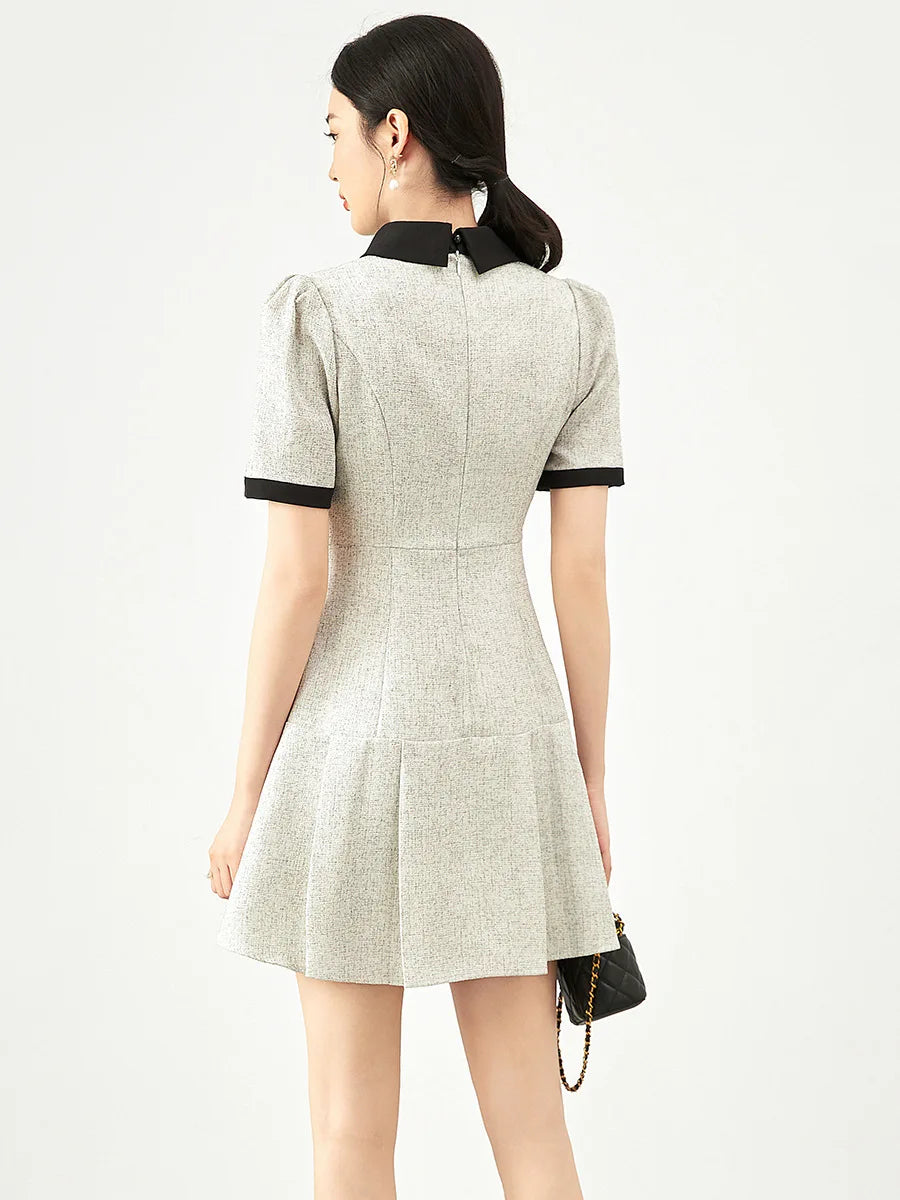 DRESS STYLE - SY899-short dress-onlinemarkat-grey-XS - US 2-onlinemarkat