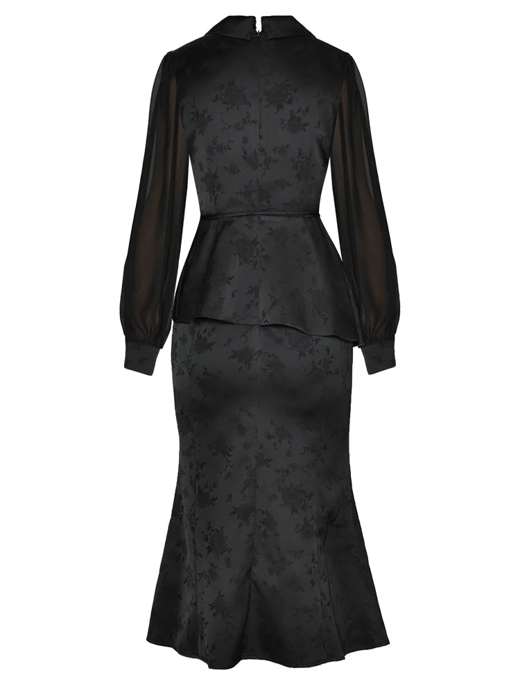 DRESS STYLE - NY3202-Midi Dress-onlinemarkat-black-XS - US 2-onlinemarkat