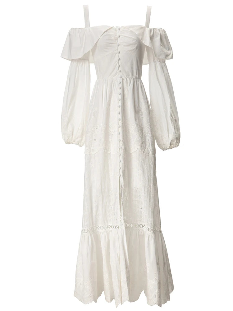DRESS STYLE - SY455-maxi dress-onlinemarkat-White-XS - US 2-onlinemarkat