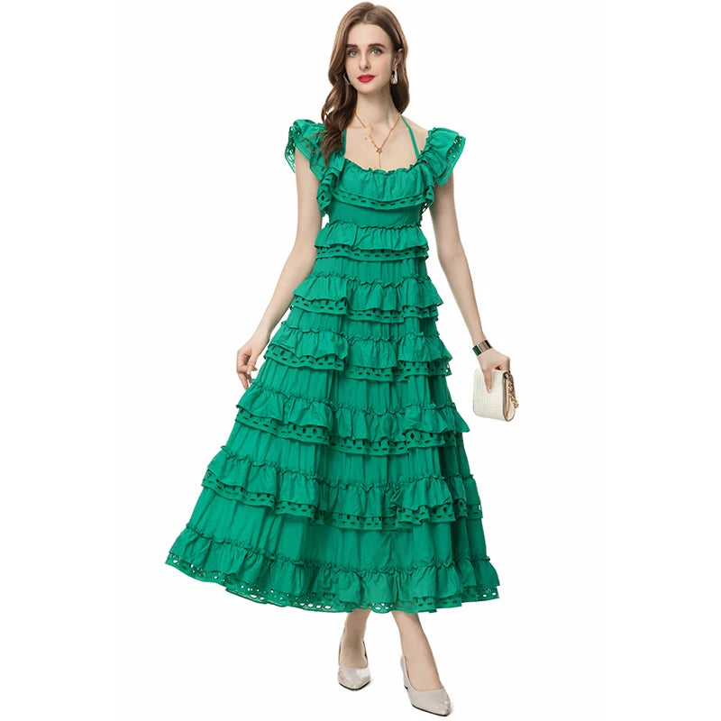 DRESS STYLE - SY826-maxi dress-onlinemarkat-Green-XL - US 10-onlinemarkat