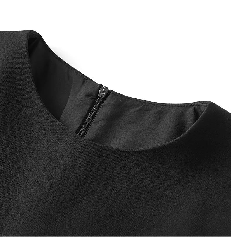 DRESS STYLE - SY898-Midi Dress-onlinemarkat-Black-XS - US 2-onlinemarkat