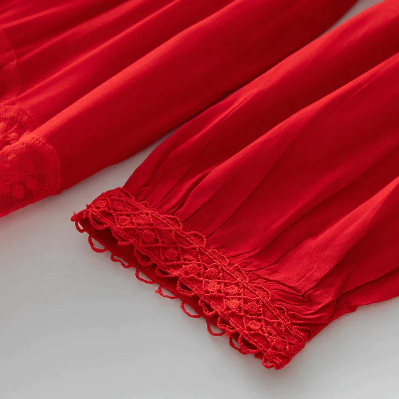 DRESS STYLE - SY593-Midi Dress-onlinemarkat-Red-XS - US 2-onlinemarkat