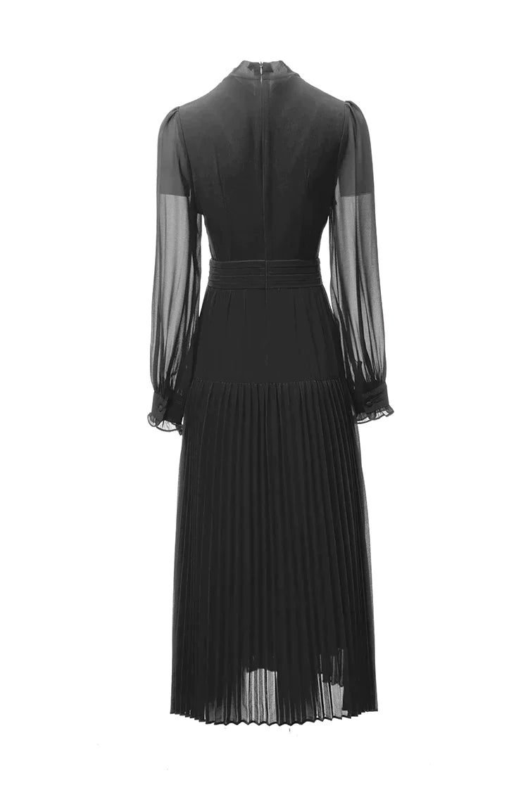 DRESS STYLE - NY3394-Midi Dress-onlinemarkat-black-XS - US 2-onlinemarkat