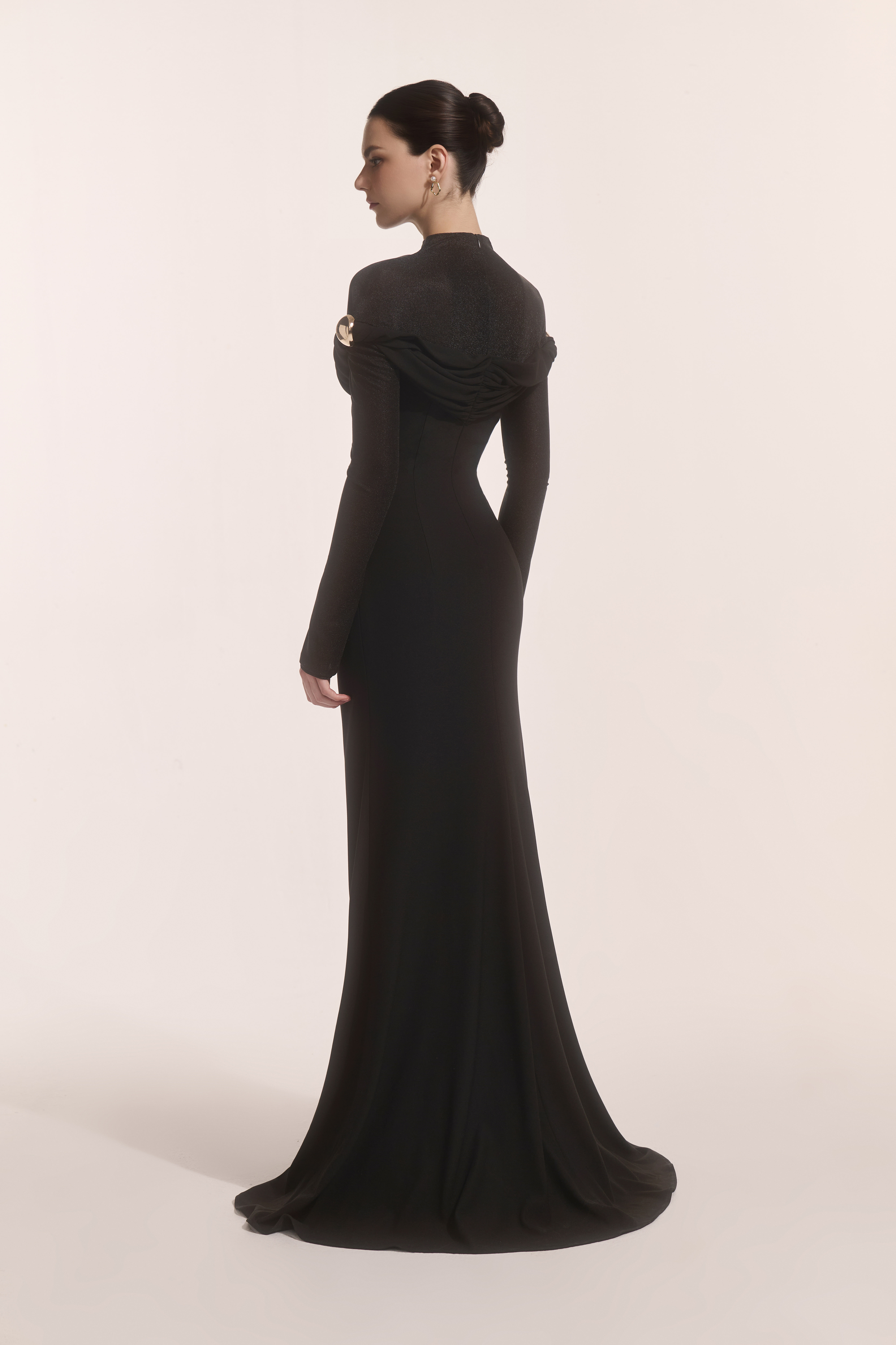 Selene Metal Twist Dress in Black VL10019