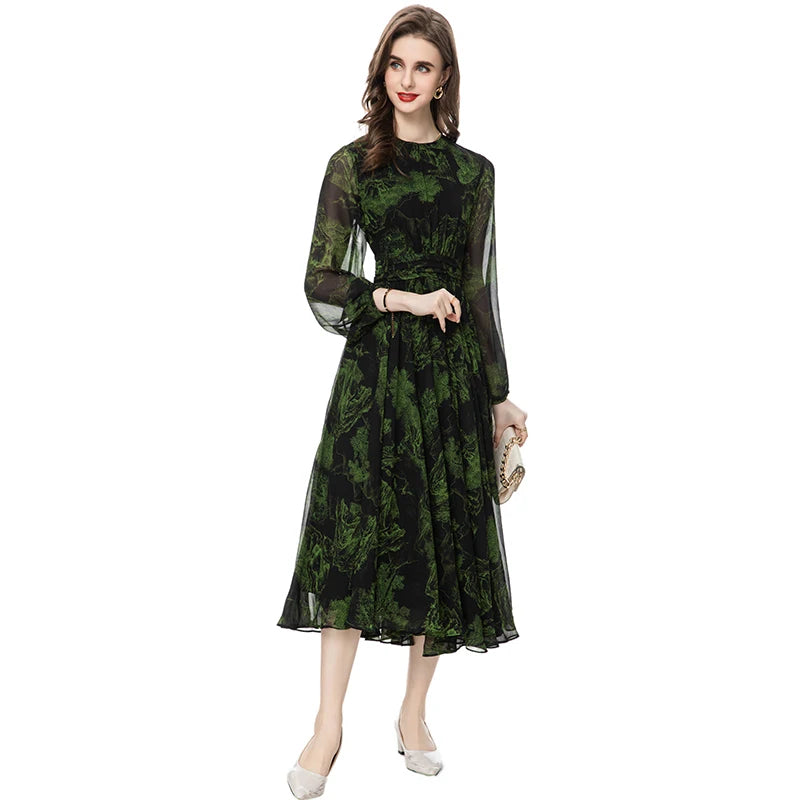 DRESS STYLE - SY576-Midi Dress-onlinemarkat-green-XS - US 2-onlinemarkat