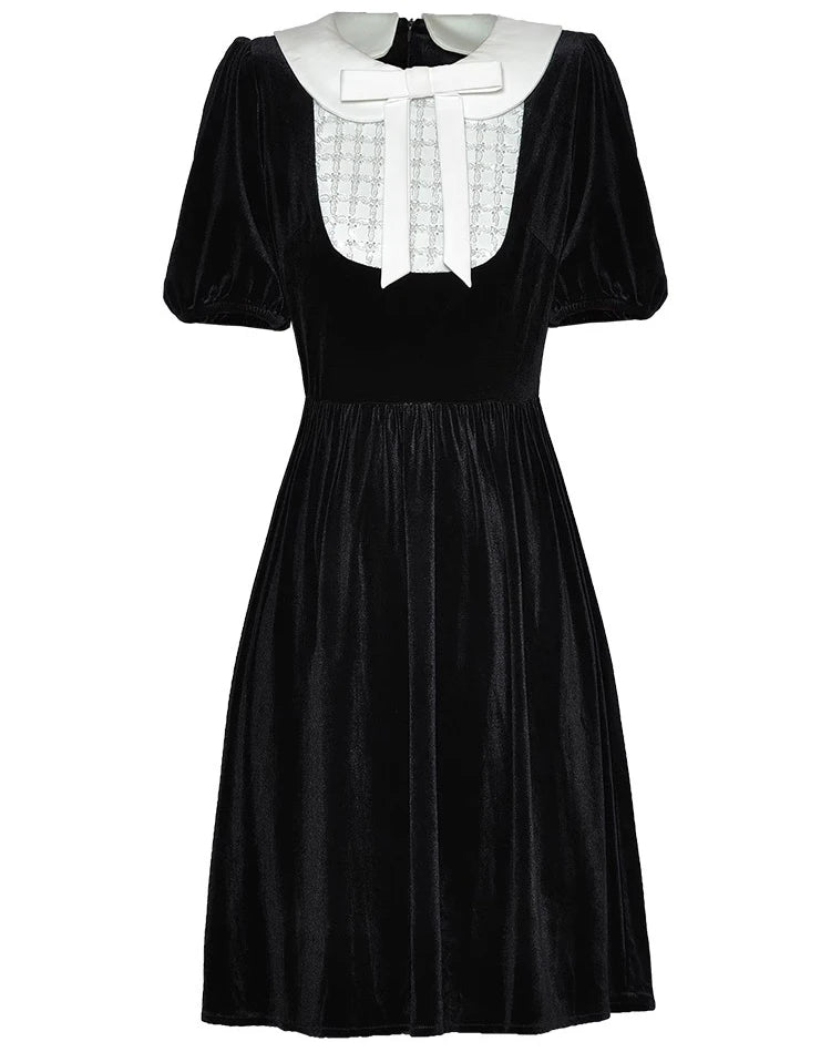 DRESS STYLE - SY531-short dress-onlinemarkat-Black-XS - US 2-onlinemarkat