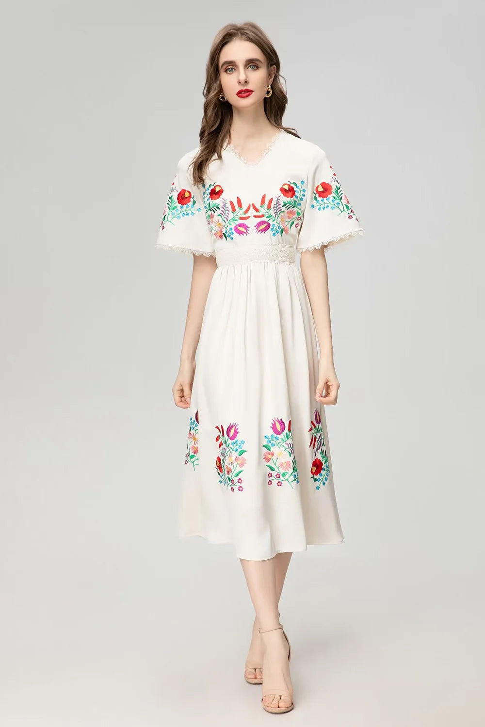 DRESS STYLE - SY649-Midi Dress-onlinemarkat-white-XS - US 2-onlinemarkat