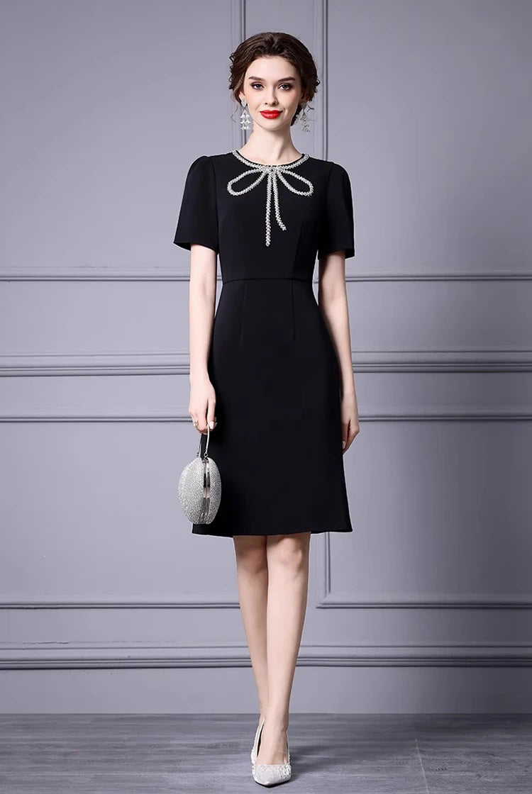 DRESS STYLE - SY740-short dress-onlinemarkat-Black-M - US 6-onlinemarkat