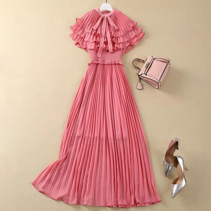 DRESS STYLE - SY349-maxi dress-onlinemarkat-Pink-XS - US 2-onlinemarkat