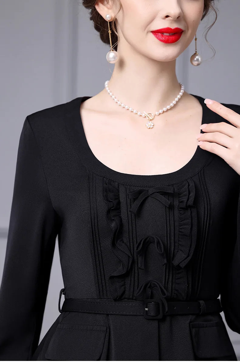 DRESS STYLE - SY376-Midi Dress-onlinemarkat-black-XS - US 2-onlinemarkat