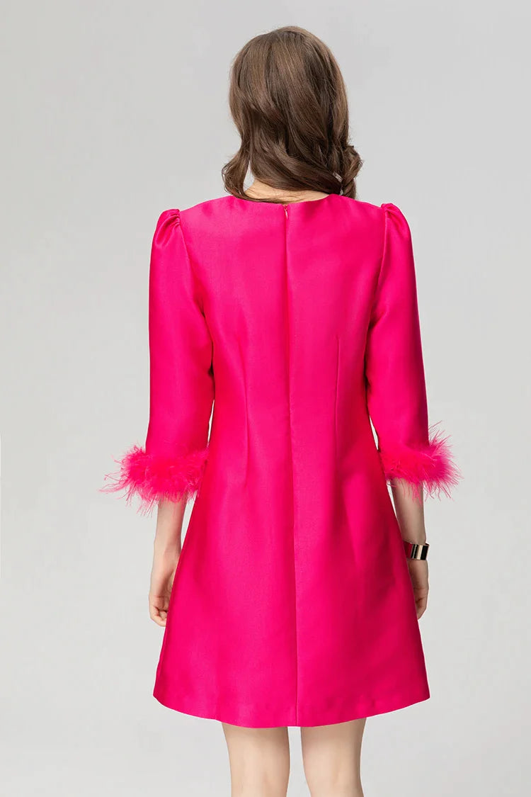 DRESS STYLE - SO209-short dress-onlinemarkat-Rose Red-XS - US 2-onlinemarkat