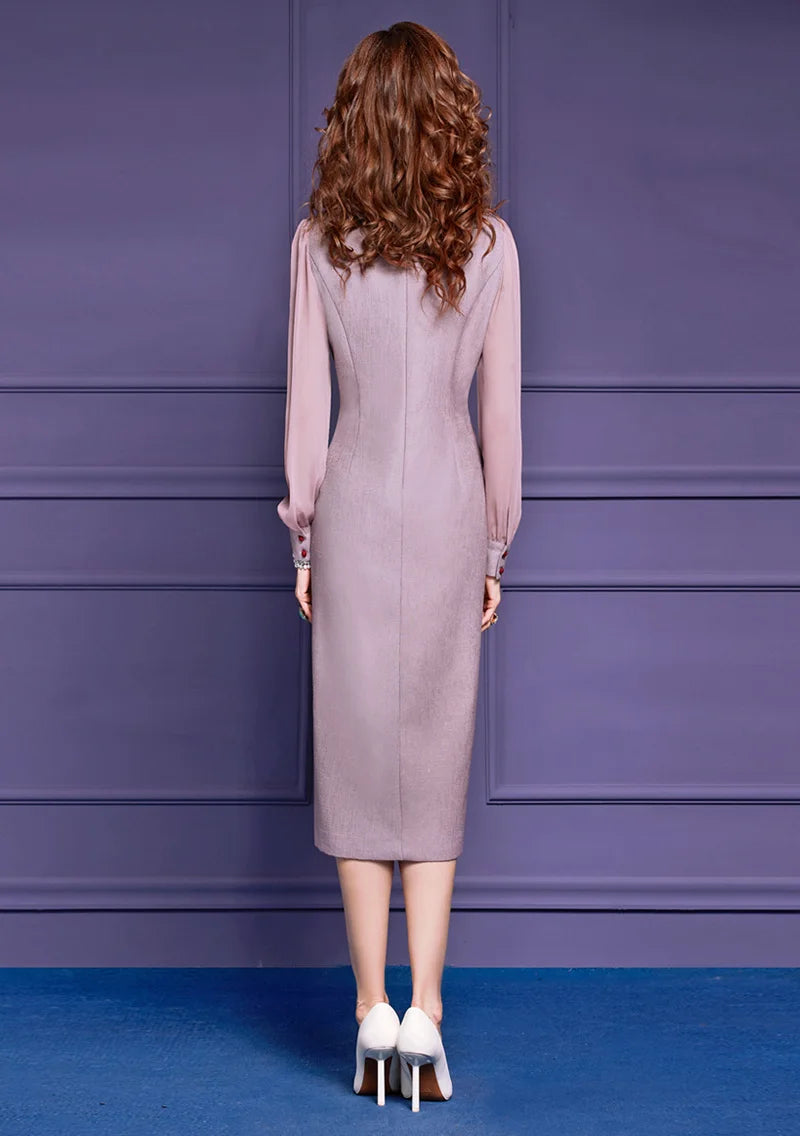 DRESS STYLE - SY722-Midi Dress-onlinemarkat-pink-XS - US 2-onlinemarkat