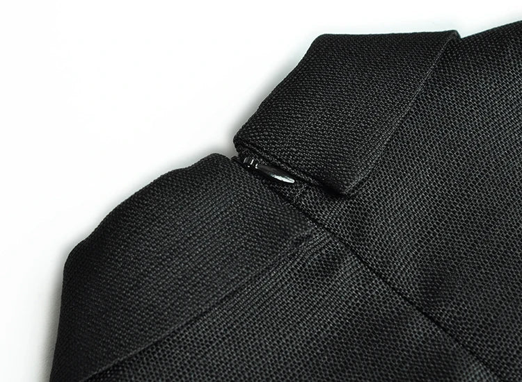 DRESS STYLE - NY3215-Midi Dress-onlinemarkat-black-XS - US 2-onlinemarkat