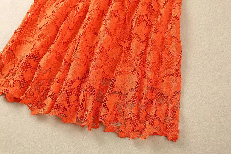 DRESS STYLE - SY489-Midi Dress-onlinemarkat-Orange-XS - US 2-onlinemarkat