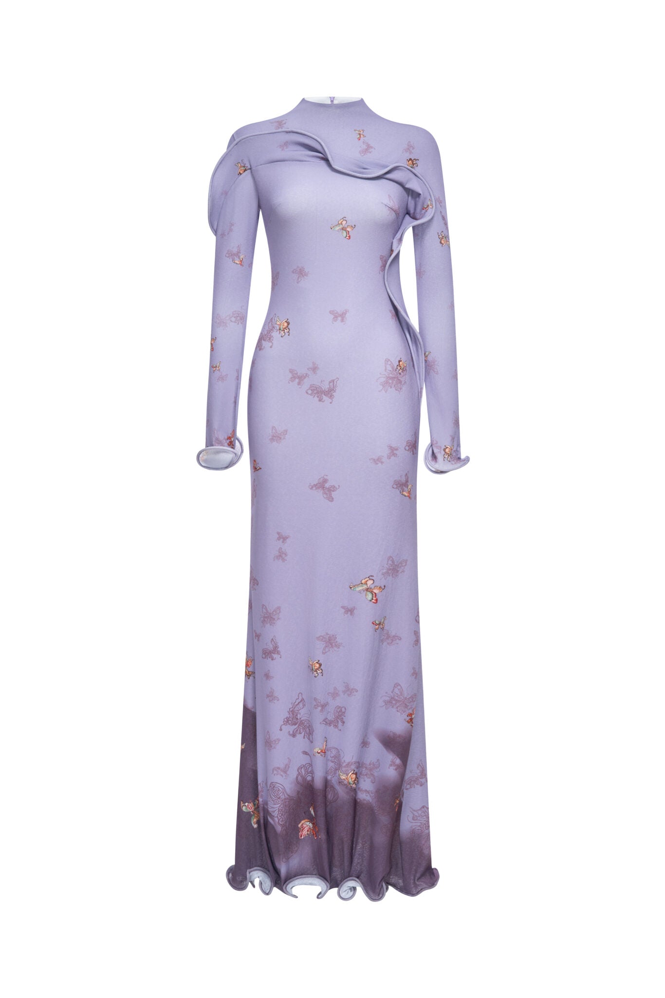 Starfall Bloom Fishtail Dress in Lavender Mittens