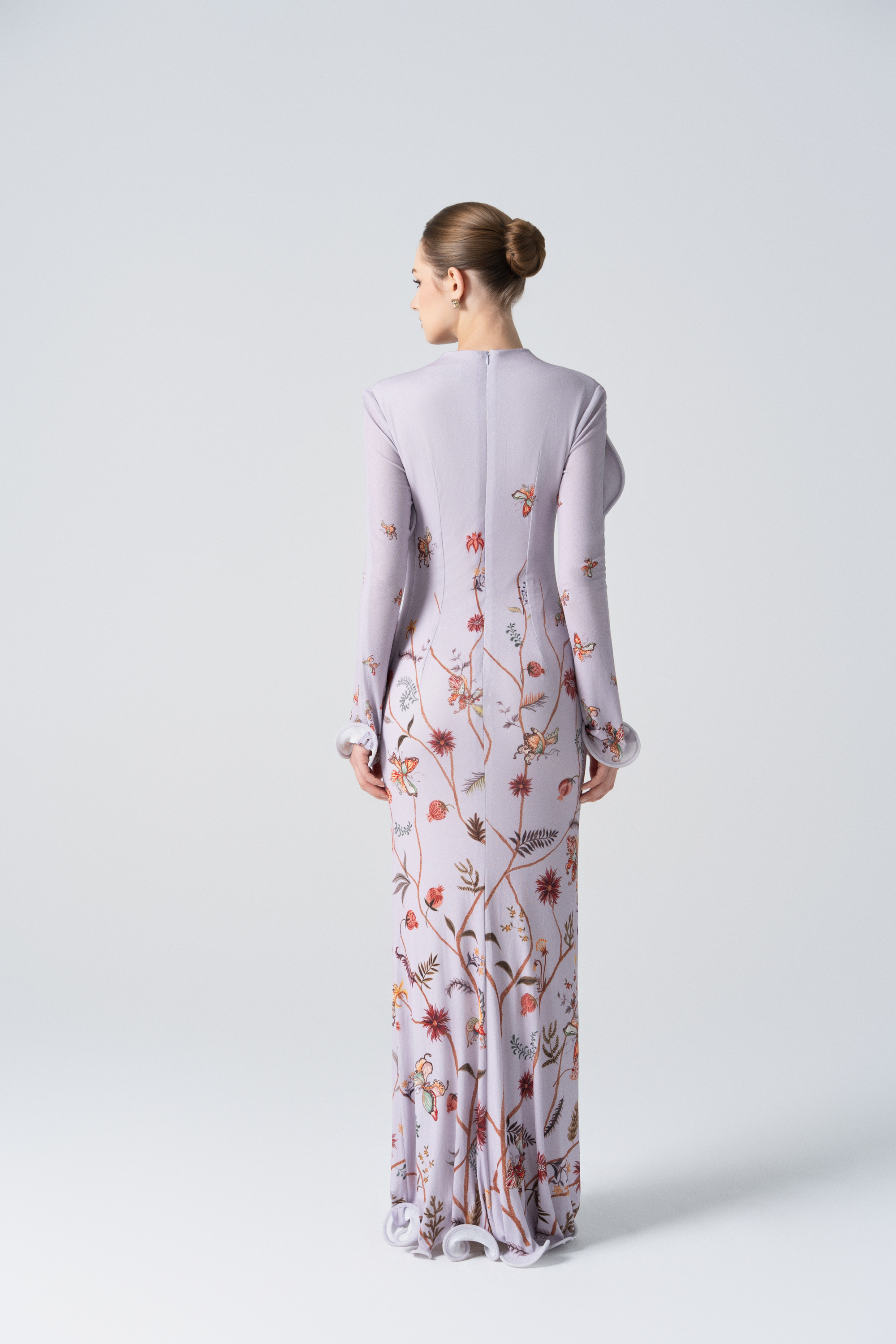 Starfall Bloom Fishtail Dress in Lavender Mittens