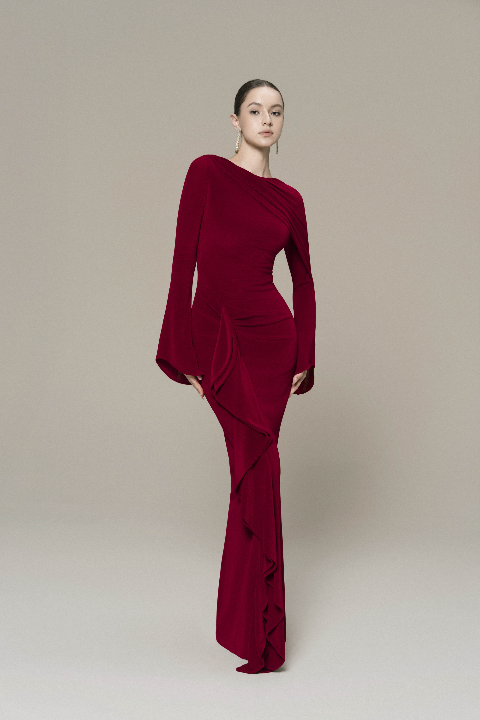 Starlit Ruffle Gown