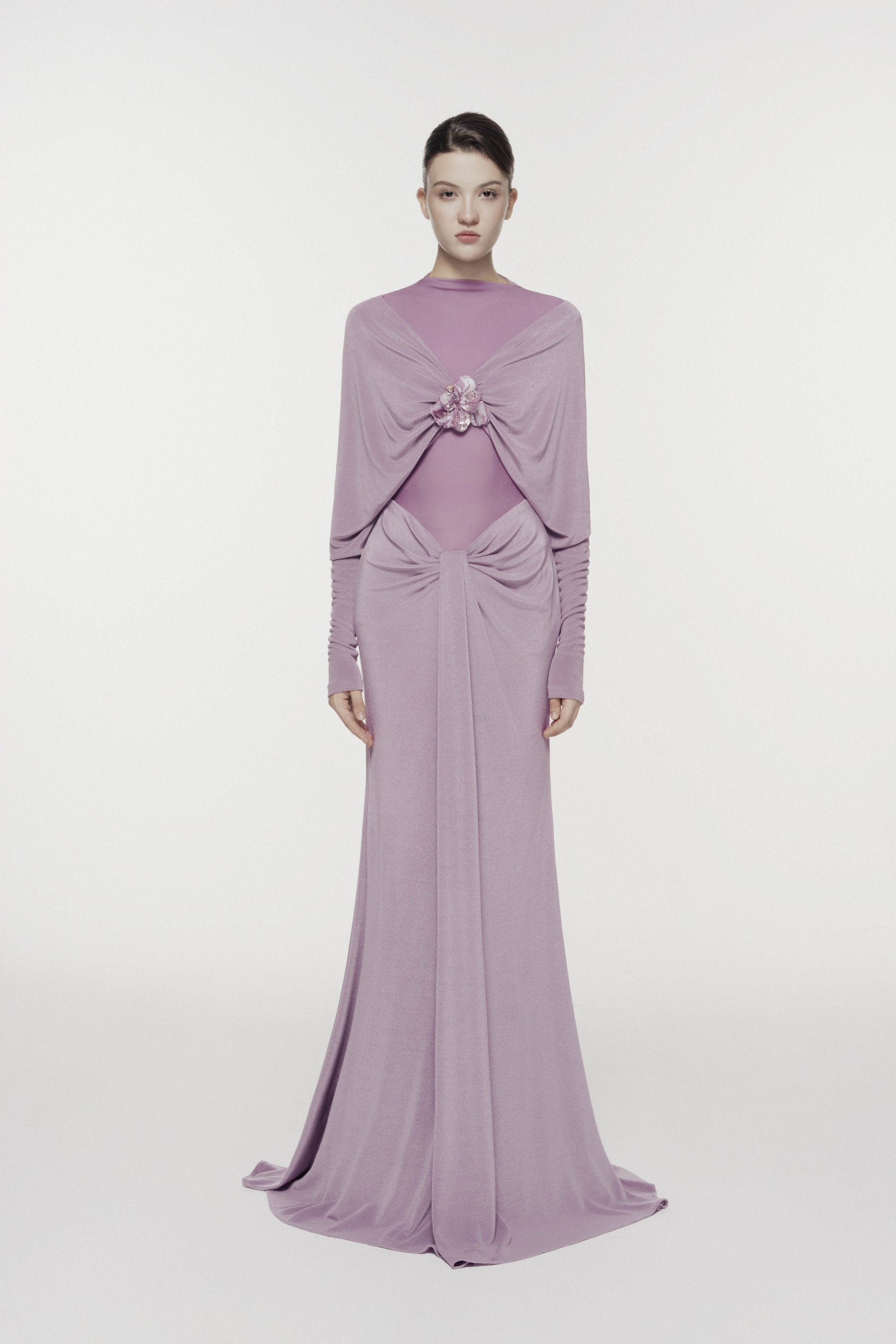 Stone-Embellished Mermaid Gown