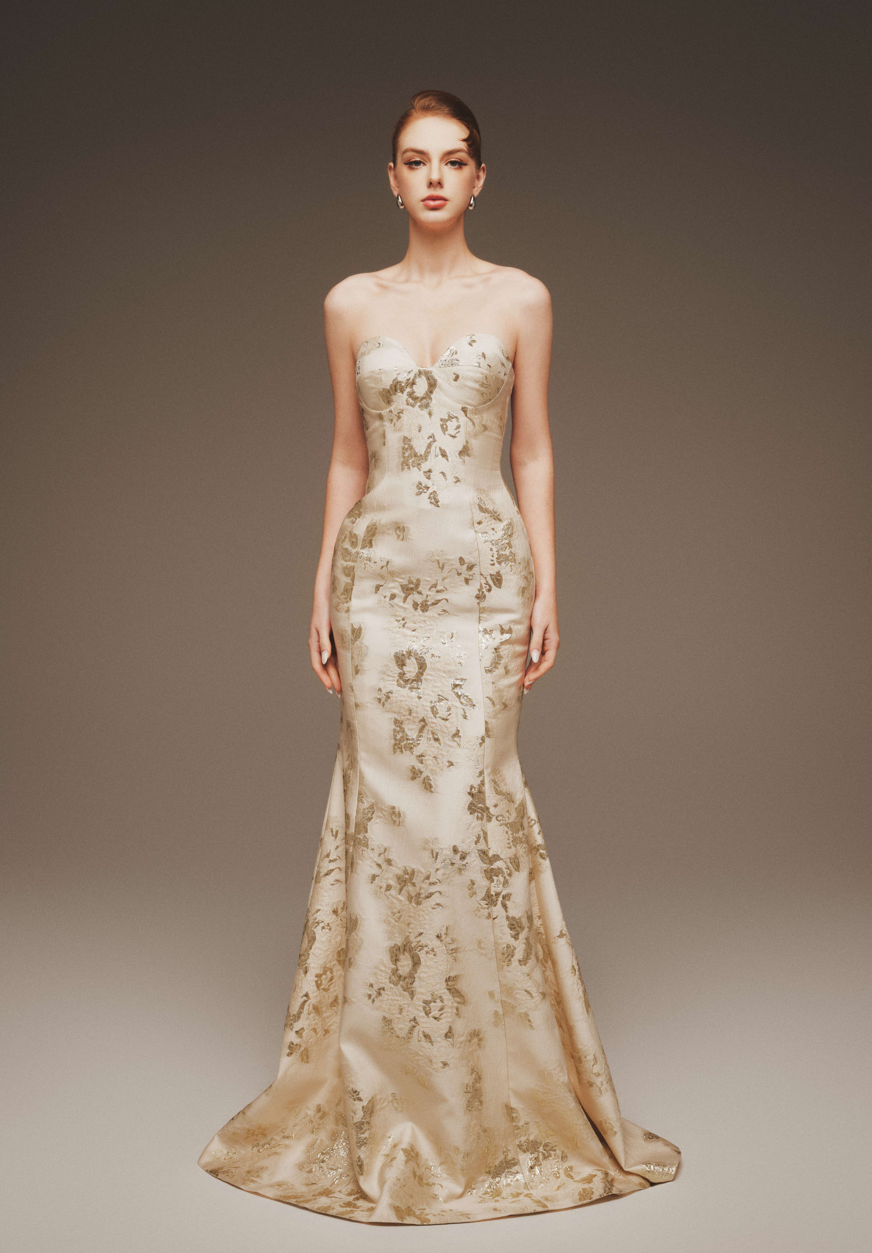 Strapless Corset Mermaid Gown