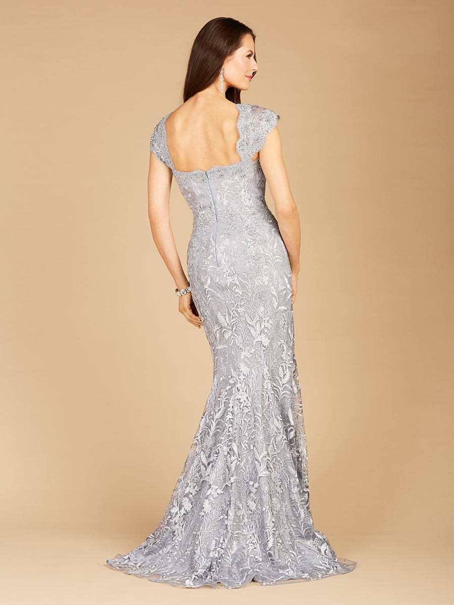 Style 29295 – Lace Mermaid Gown | Sweetheart Neck Cap Sleeve Mother of the Bride Dress