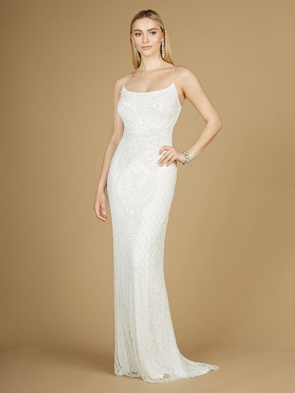 Style 51113 – Ivory Sleeveless Column Gown | Elegant Long Formal Evening & Wedding Dress