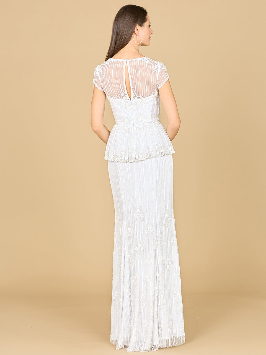 Style 51179 – Ivory Short Sleeve A-Line Wedding Gown | Elegant Modest Bridal & Formal Evening Dress