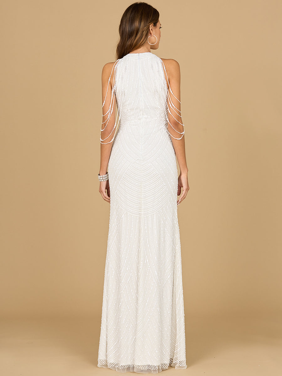 Style 51185 – Ivory Sleeveless A-Line Column Wedding Gown | Elegant Bridal & Formal Evening Dress