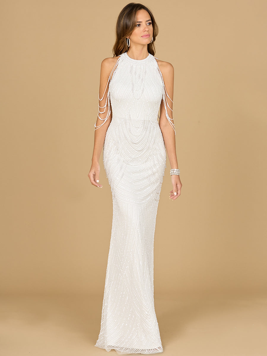 Style 51185 – Ivory Sleeveless A-Line Column Wedding Gown | Elegant Bridal & Formal Evening Dress