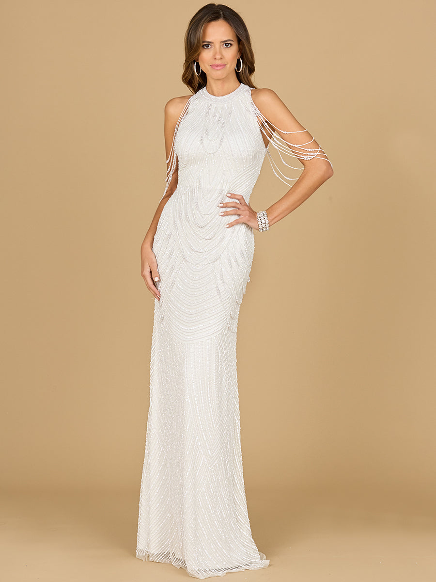 Style 51185 – Ivory Sleeveless A-Line Column Wedding Gown | Elegant Bridal & Formal Evening Dress