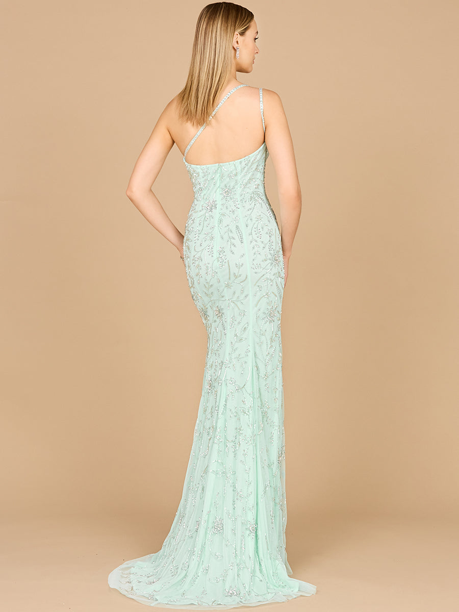 Style 9938 – Sleeveless A-Line Long Gown | Elegant Prom & Formal Evening Dress in Mint & Periwinkle