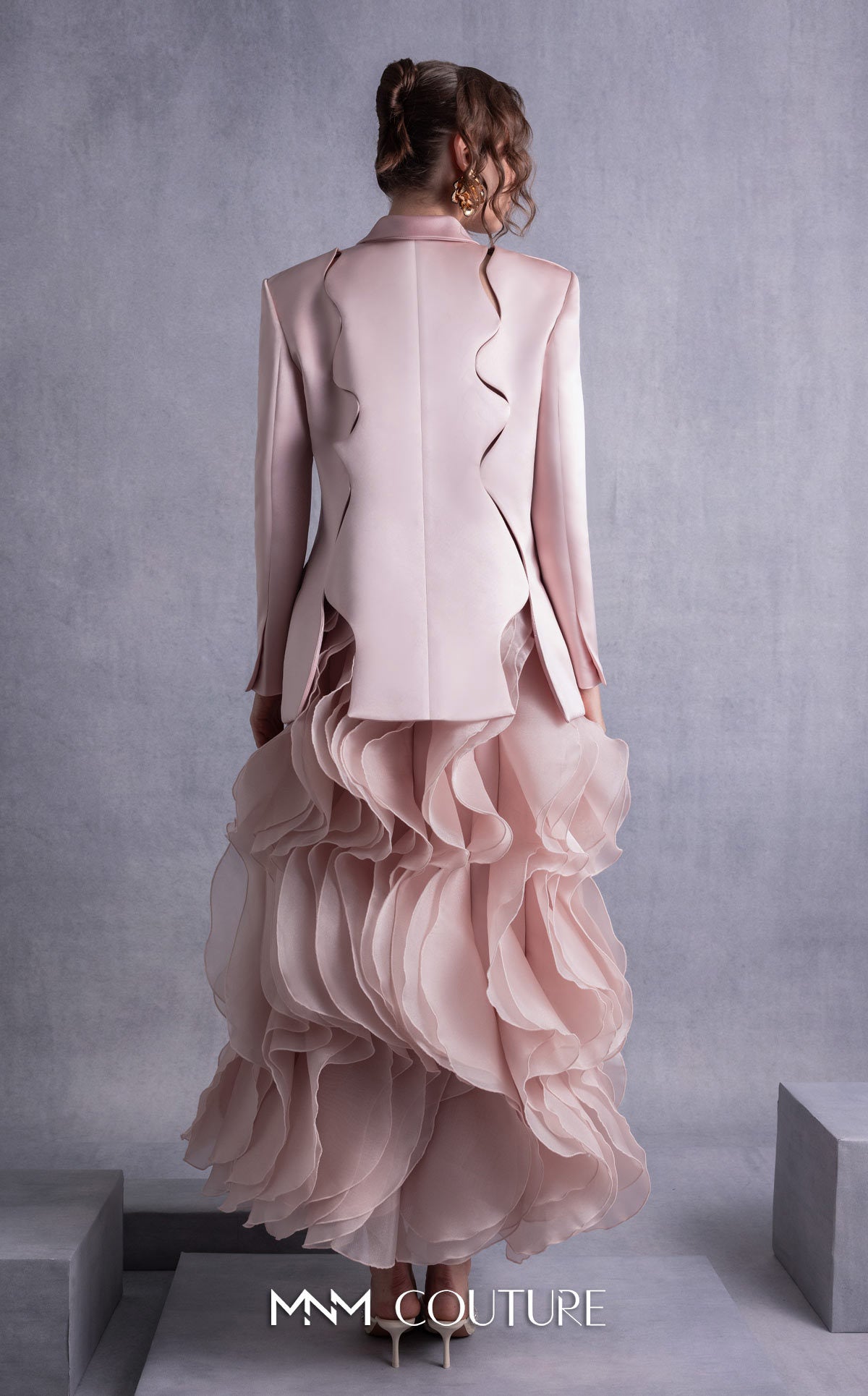 Style GOS2504 Tailored Cuts Pink Razmir Jacket Organza Skirt
