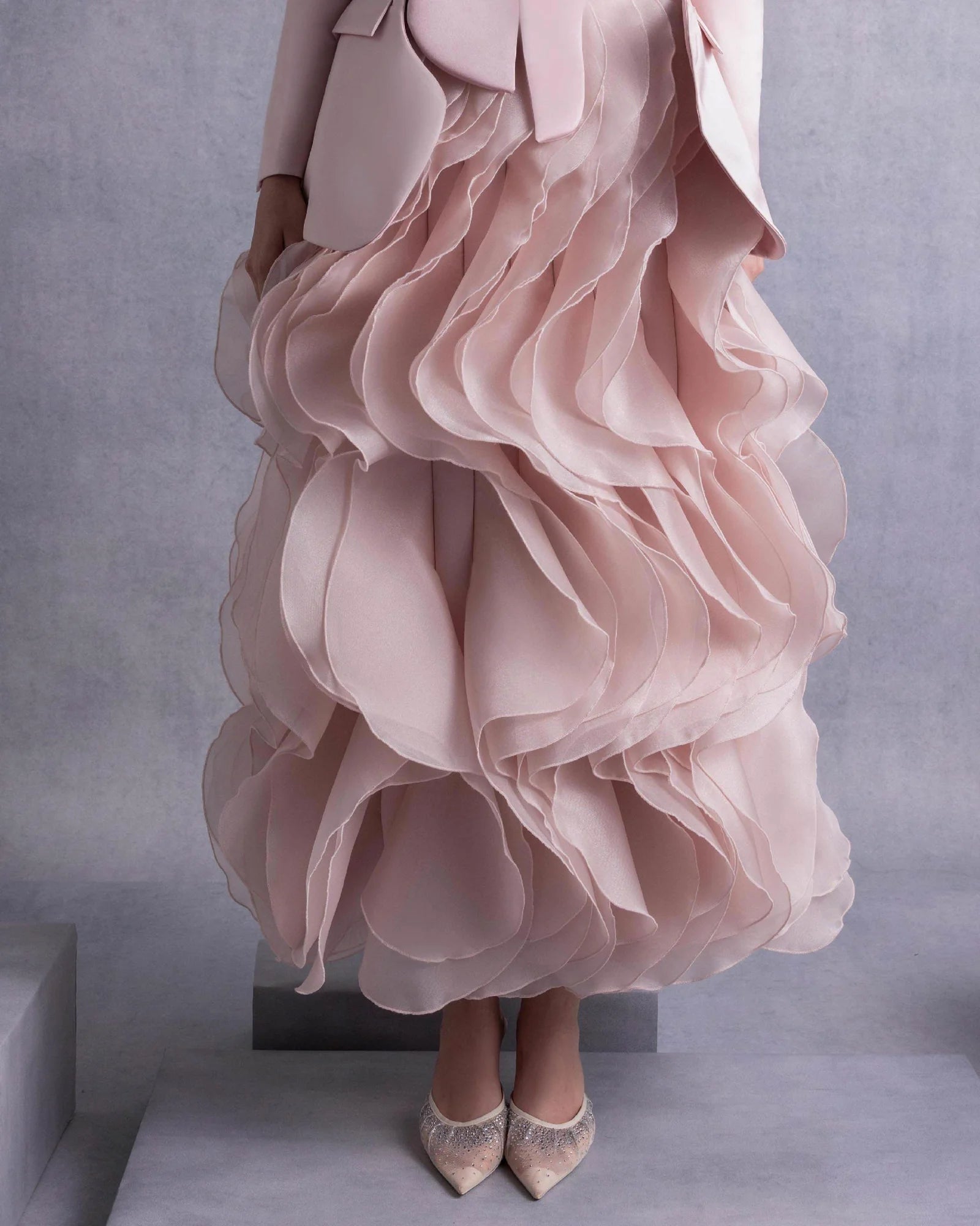 Style GOS2504 Tailored Cuts Pink Razmir Jacket Organza Skirt