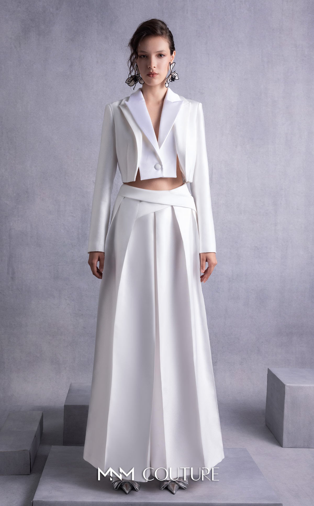 Style GOS2515 Cropped Piqué and Razmir Jacket Piqué Pants